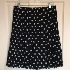 Jane and John Black and White Polka Dot Skirt